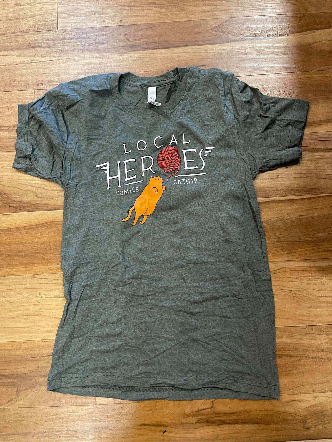 Local Heroes Cat Shirt 2020 Military Green