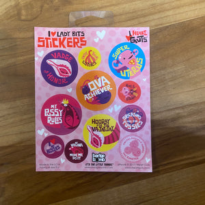 I Heart Guts: I Heart Lady Bits Sticker Pack