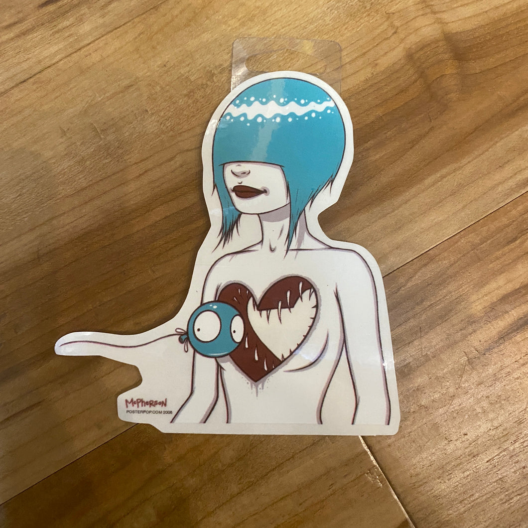 Tara Mcpherson Heart Teeth Sticker