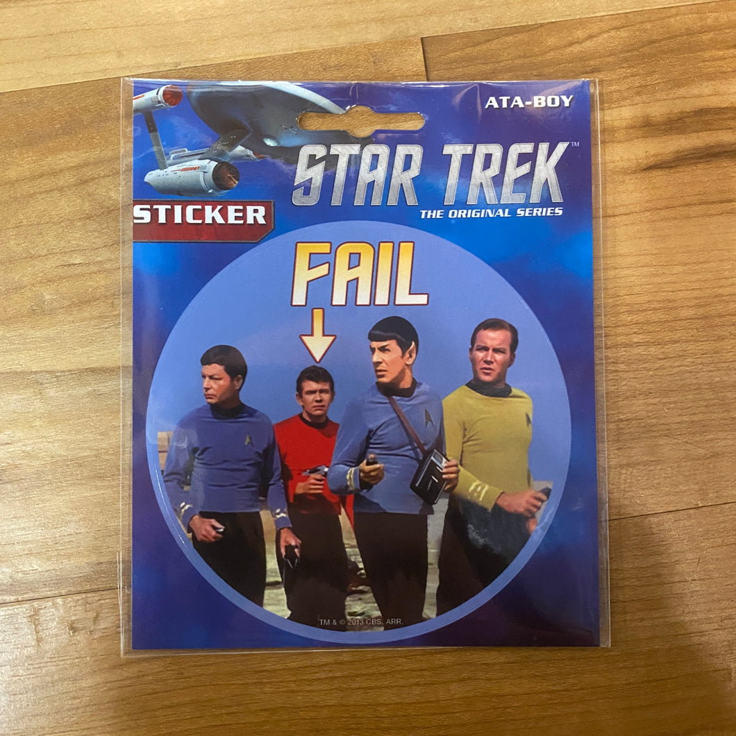 Ata-Boy Sticker: Star Trek Fail