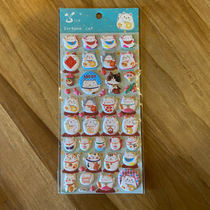 Fortune Puffy Cat Stickers