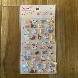 Funny Sticker World Puffy Cat Stickers