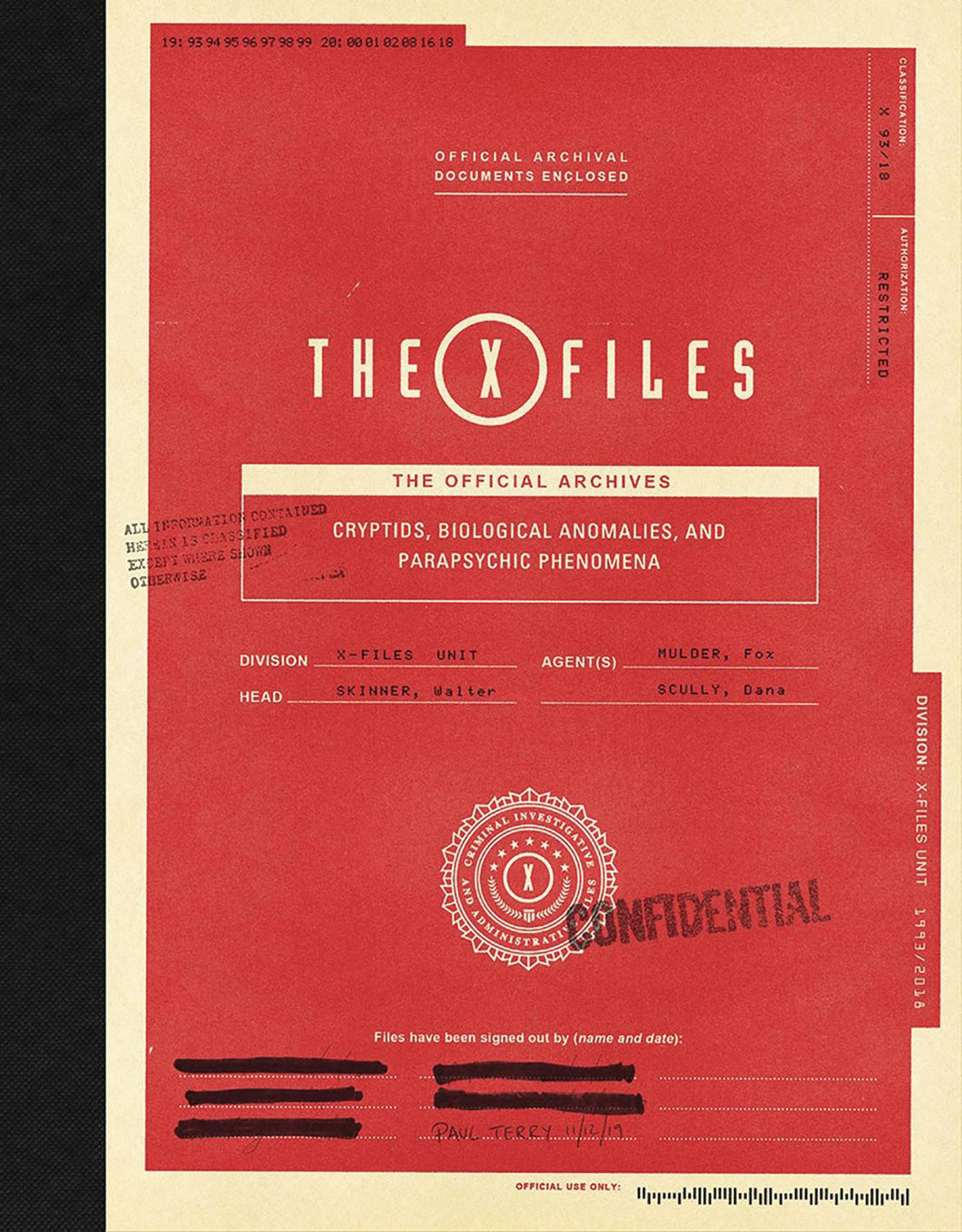 X-Files Official Archives Cryptids Anomalies & Phenomena HC - Books